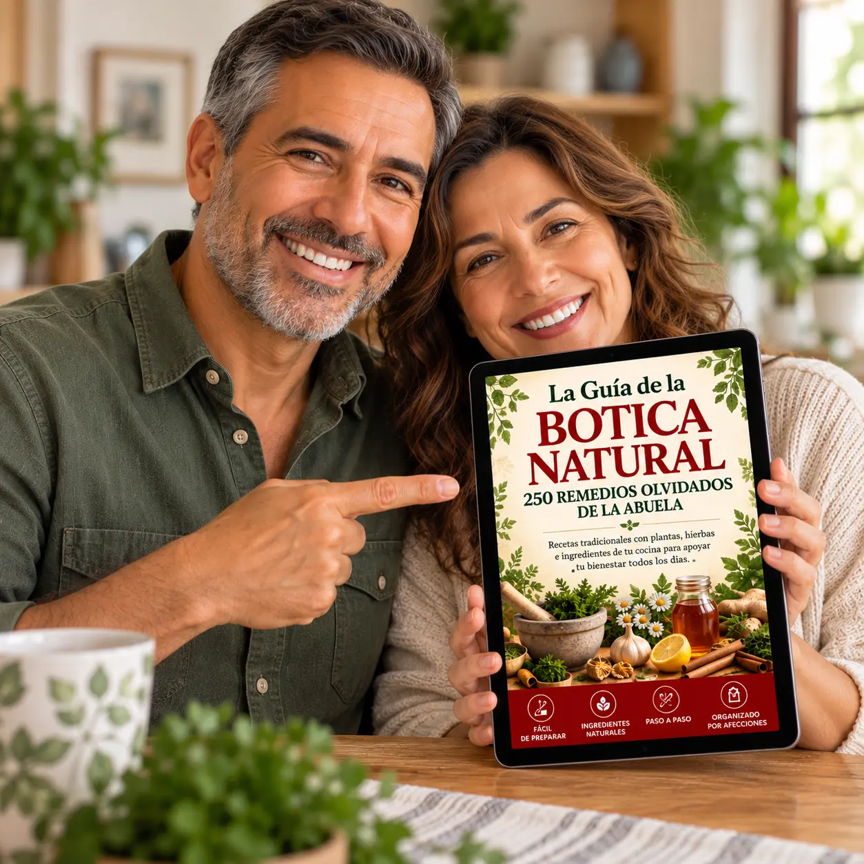 Persona mostrando la guía
